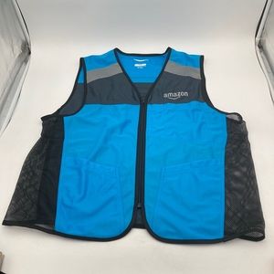 Amazon Vest AFV01U Blue Zip Up Size M/L Designed by Luly Yang
